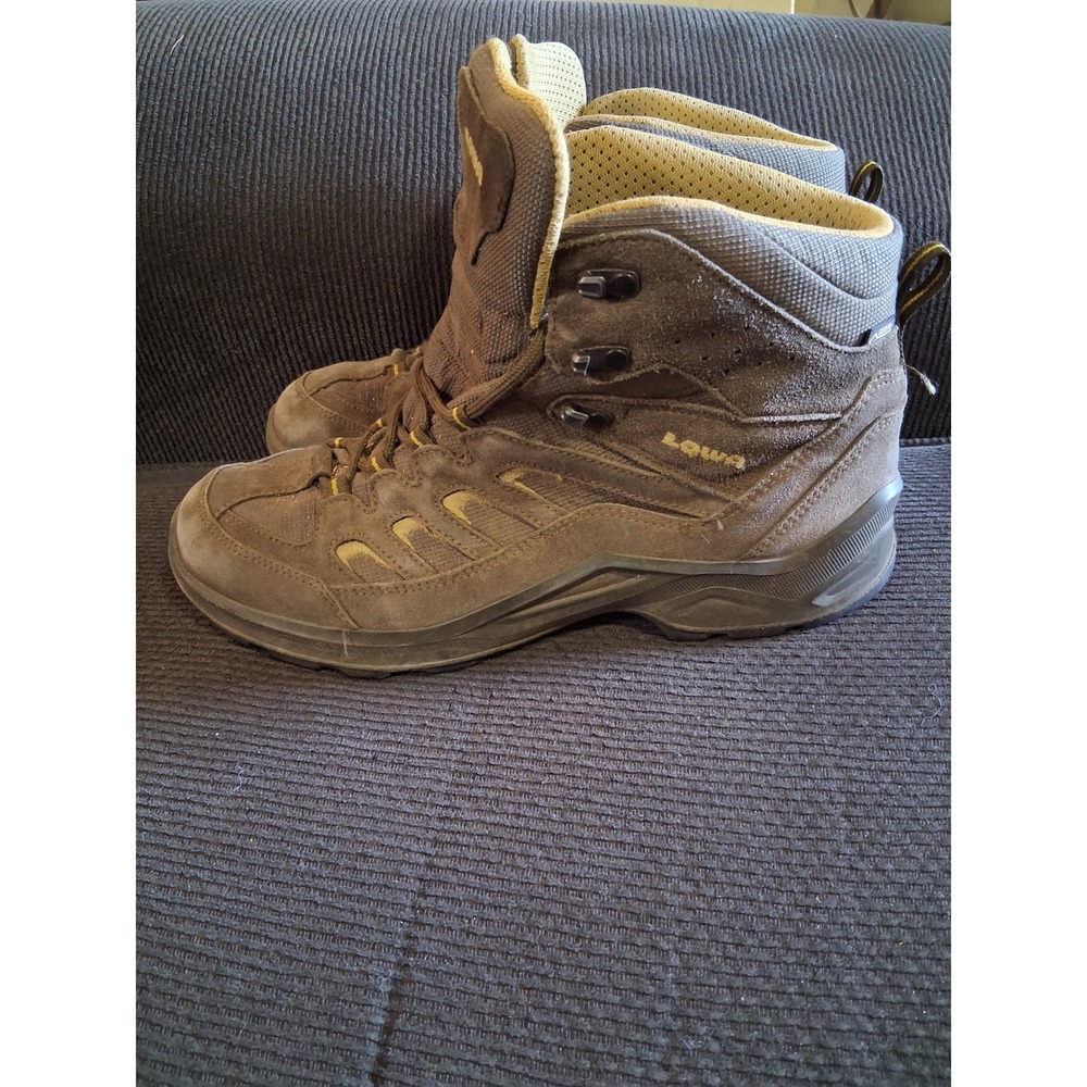 Lowa Sesto GTX Mid Waterproof Hiking Boots Mens 10.5/ Womens 12 Brown Olive